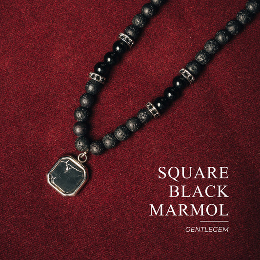 Collar Square Black Marmol