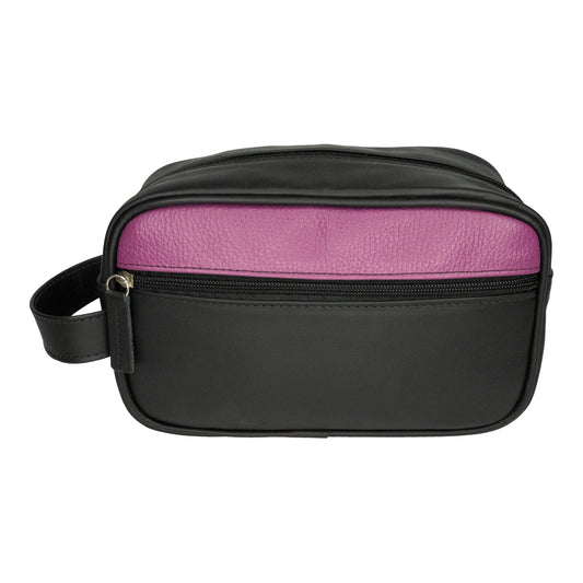 Neceser Compacto Negro Mate interior Magenta