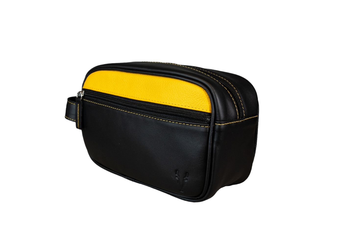 Neceser Compacto Negro Mate interior Amarillo